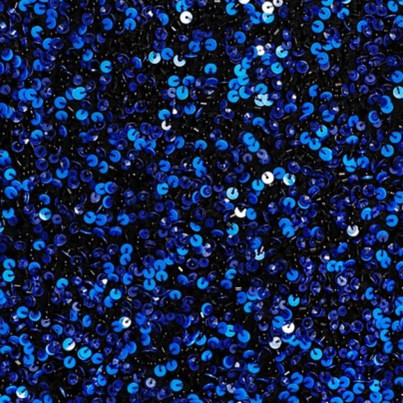 PARKER  Blue Sequin Cocktail Dress - Picture 4 of 6